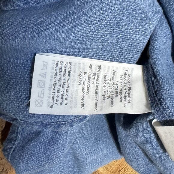 Madewell
Blue Solid Casual Shift Dress linen/cotton blend - Picture 5 of 14